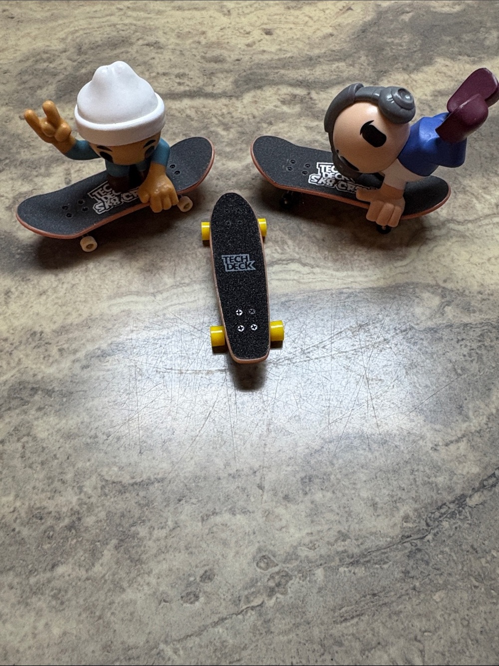 Tech deck Mini Skateboard Toy Set - Black Deck with Yellow Wheels